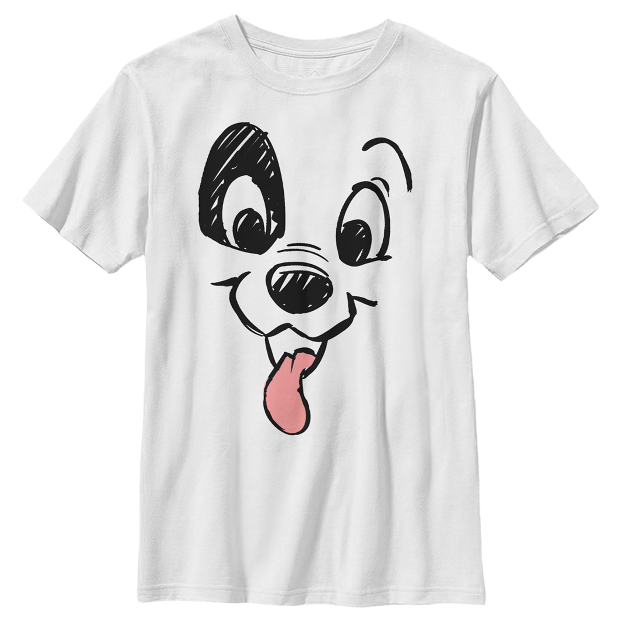 Boy’S One Hundred And One Dalmatians Cartoon Sketch Patch Tongue Out T-Shirt