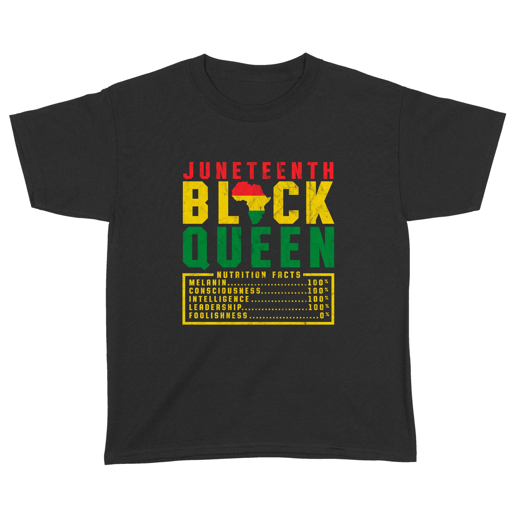 Juneteenth Women S Black Queen Nutrition Melanin Black Pride Shirt – Standard Youth T-Shirt