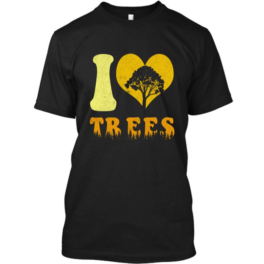 Vintage Earth Day Shirt I Love Trees Teacher Tee Custom Ultra Cotton