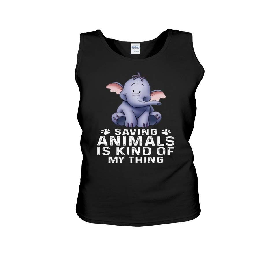 Saving Animals Is Kind Of My Thing Custom Design Unisex Tank Top