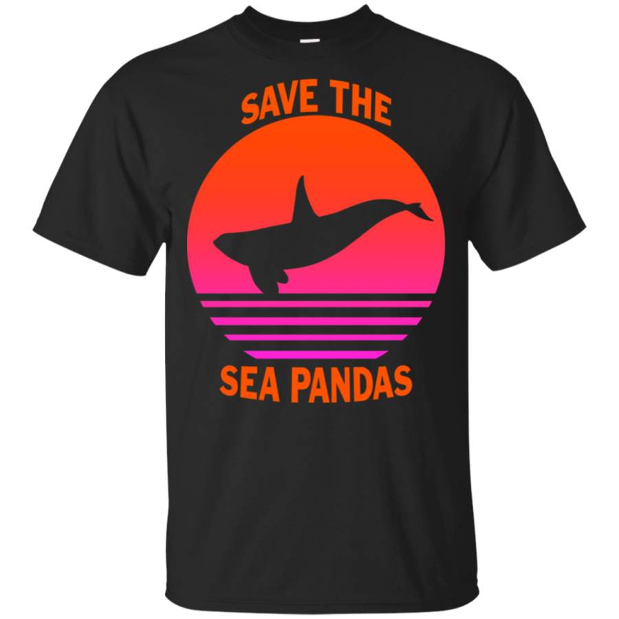 AGR Retro Orca Shirt Save The Sea Pandas Sweatshirt Killer Whale Shirt youth t-shirt