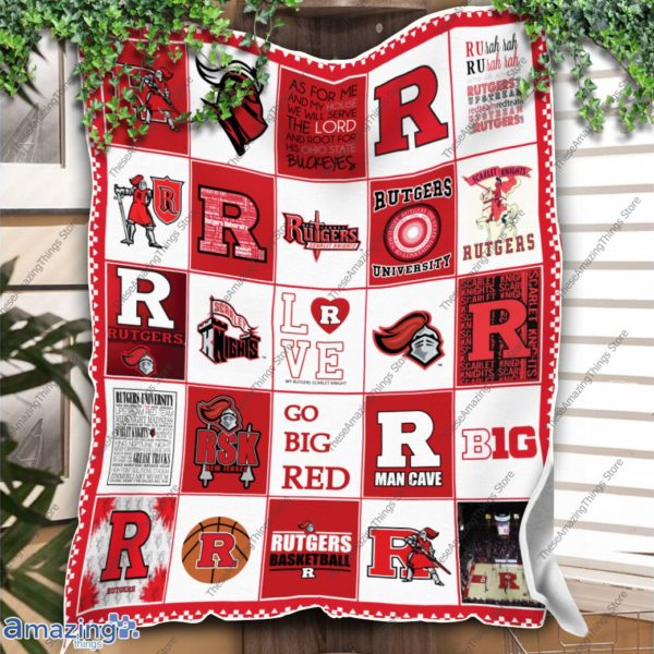 Rutgers Scarlet Knights Basketball Rsk Quilt Blanket