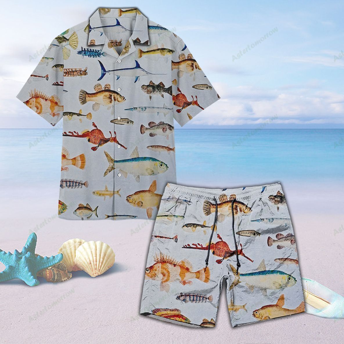 Fishes Unisex Hawaiian Shirt Beach Fishing Hawaiian Ha89639