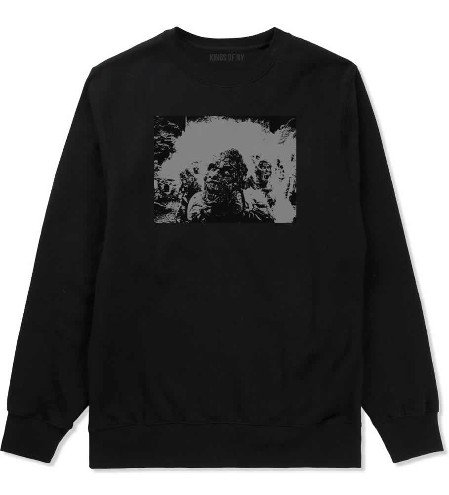 Zombie Portrait Attack Halloween Crewneck Sweatshirt