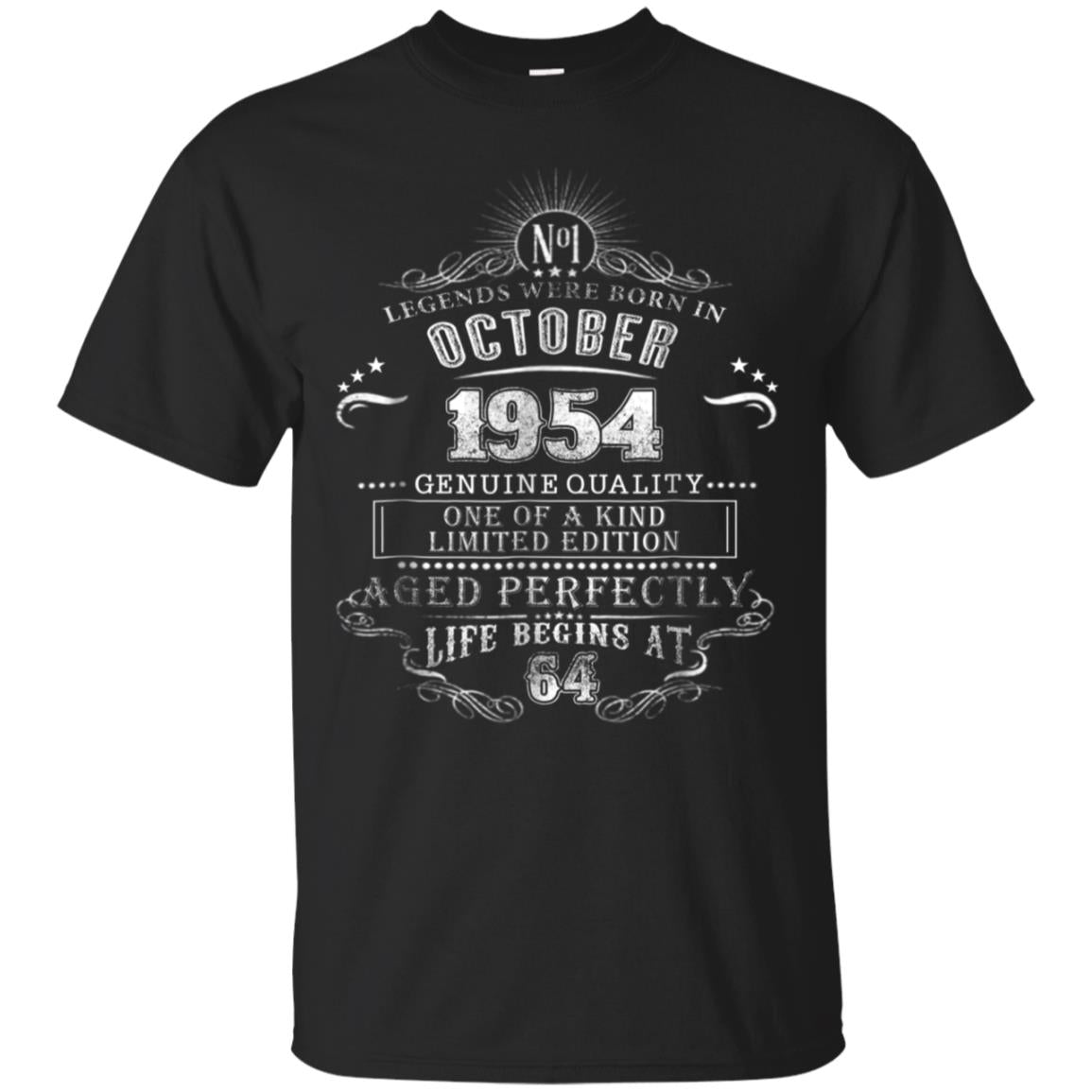 64th Birthday Gift Vintage October 1954 T-Shirt Men Women