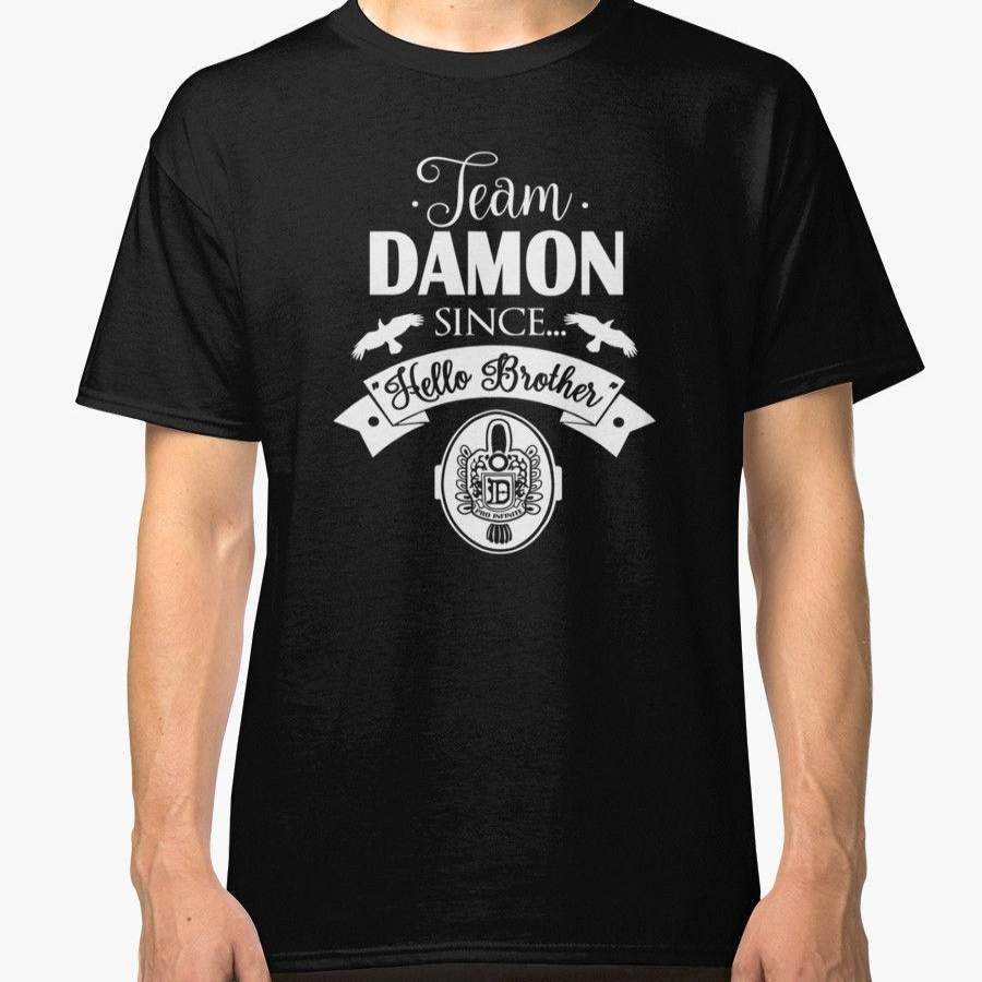 The Vampire Diaries Team Damon Since Hello Brother. Damon Salvatore Men’S T-Shirt