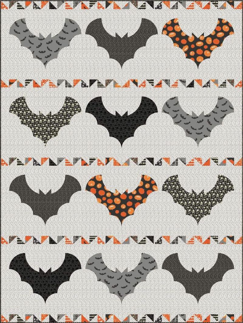 Halloween Bat Quilt Blanket