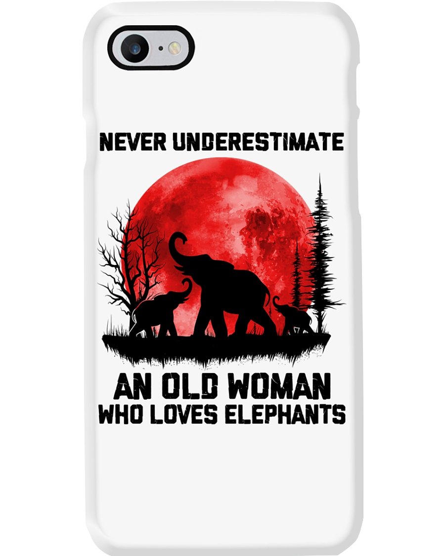 Old Woman Who Loves Elephants Phone Case