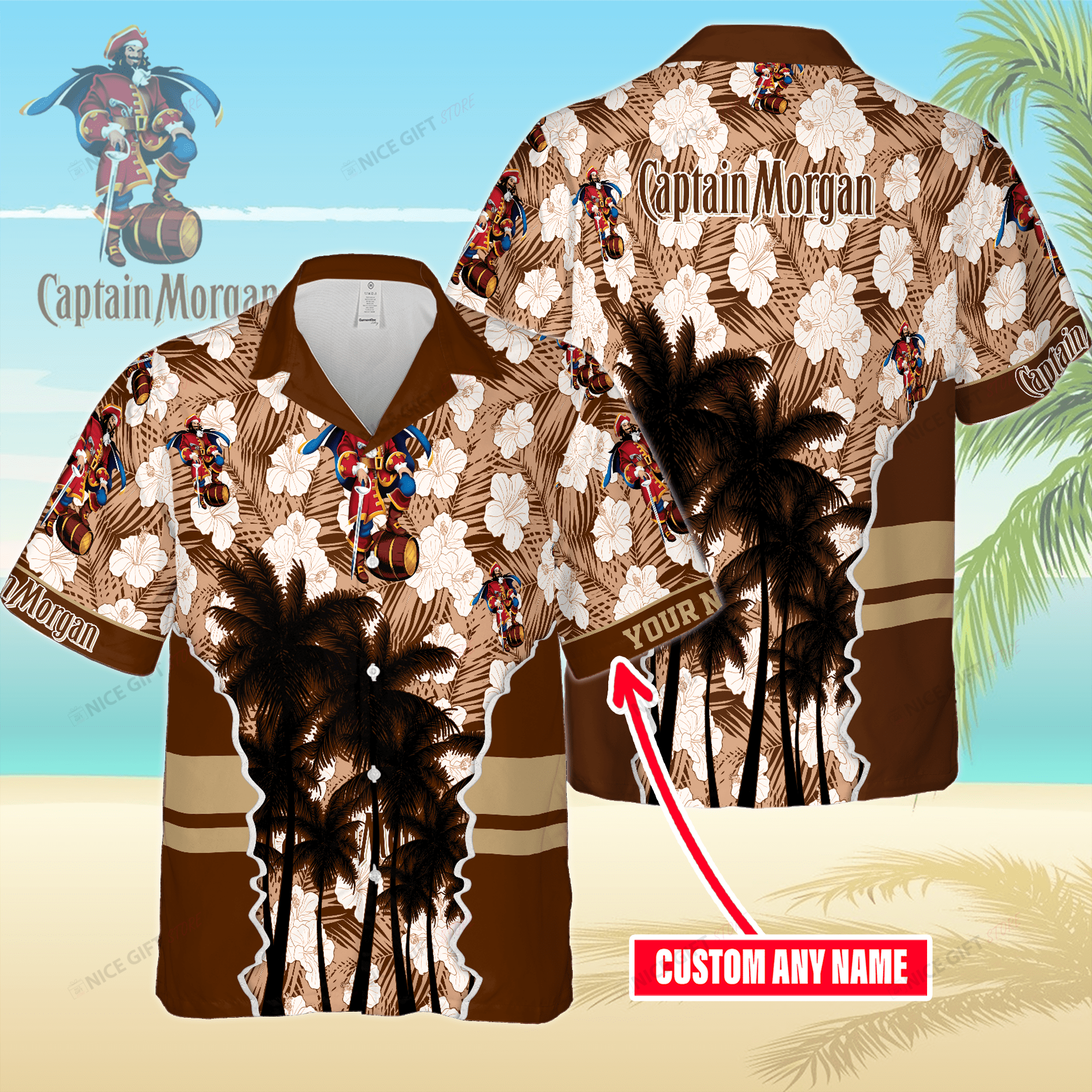 Captain Morgan Custom Name Hawaiian Shirt 3Hs-T0Q0