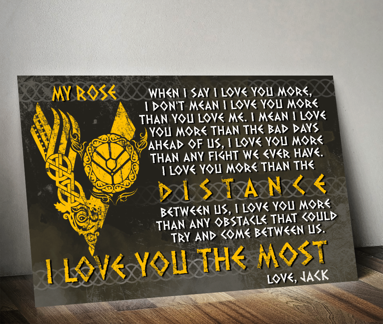 I Love You The Most Viking Personalized Poster BT