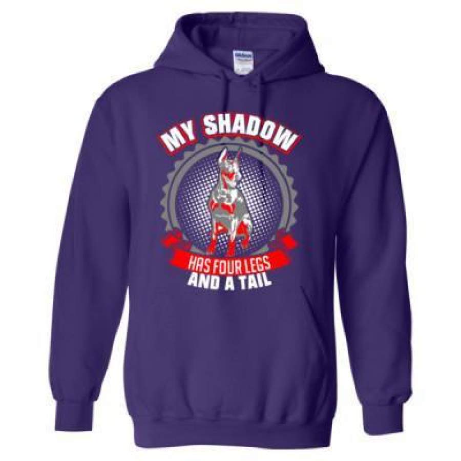 AGR My Shadow Has Four Legs And A Tail Doberman – Heavy Blend™ Hooded Sweatshirt