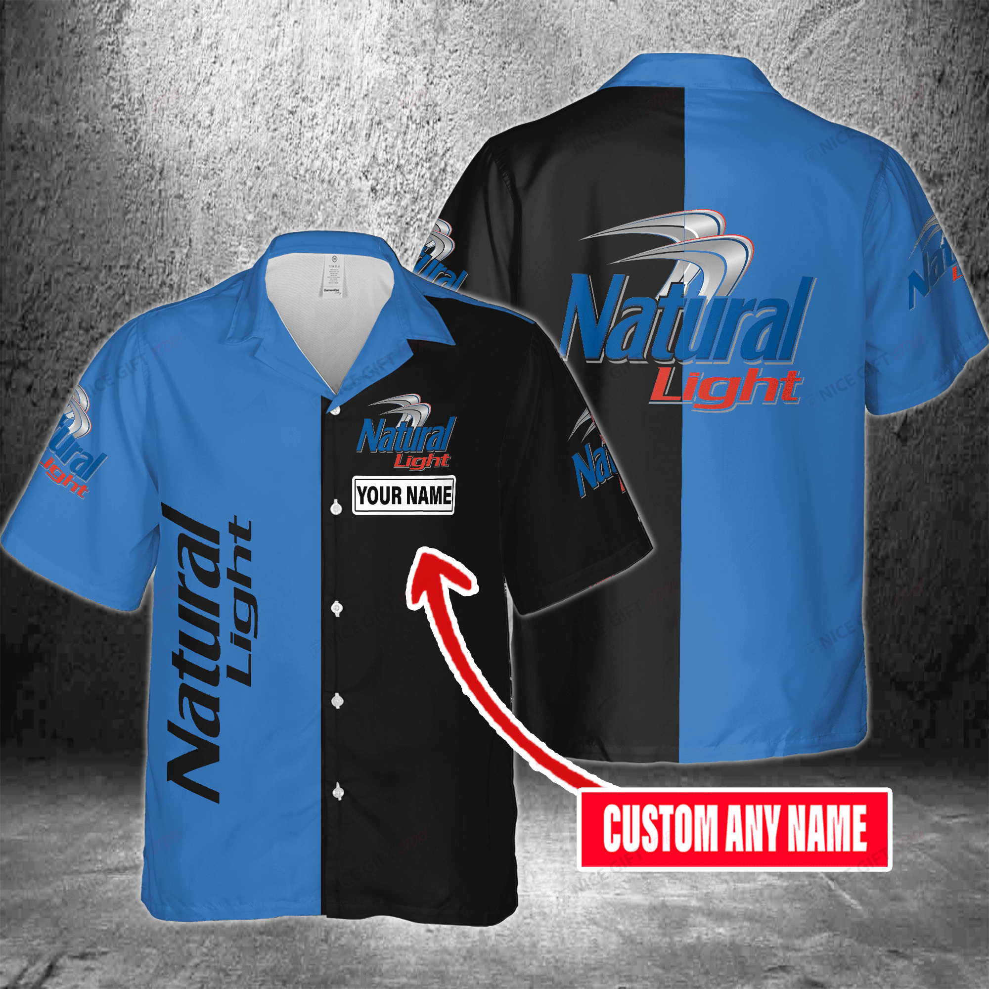 Natural Light Custom Name Hawaiian Shirt 3Hs-V8P4