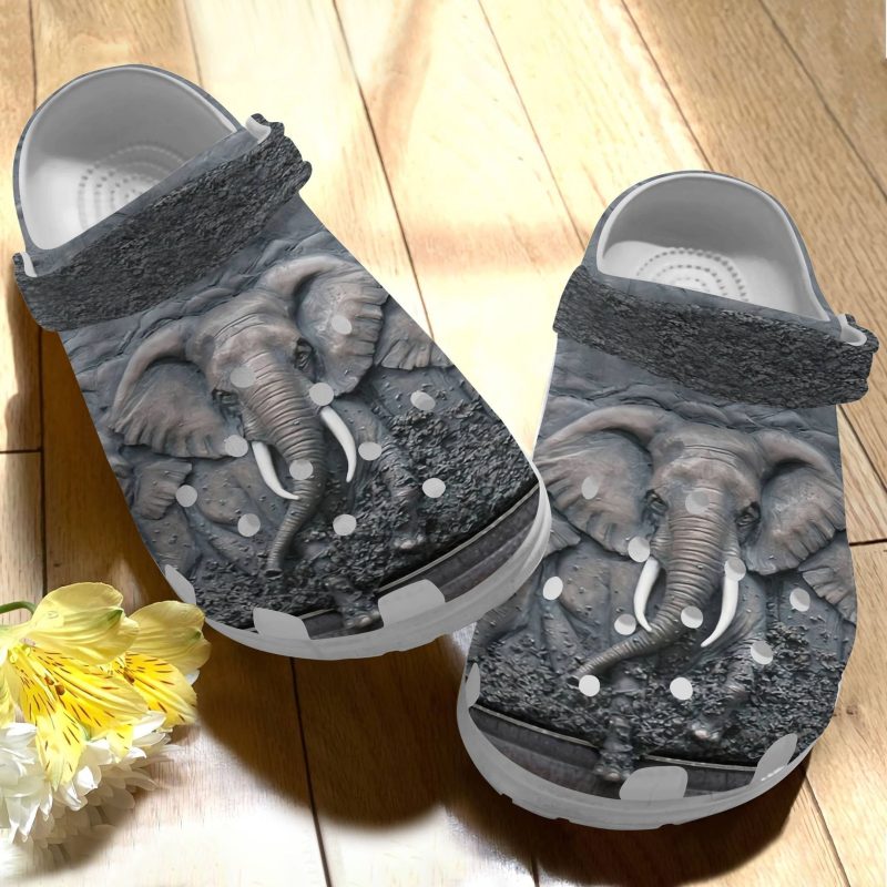 Elephant 3D Shoes Clog Crocbland Birthday Gift For Men Boy