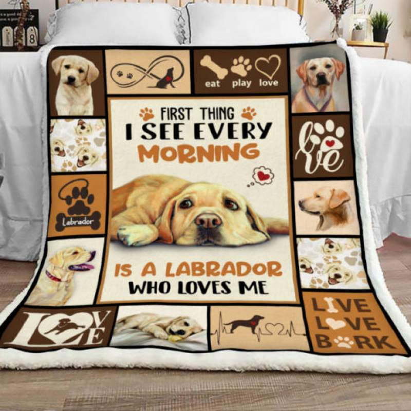 Labrador Retriever Dog Sherpa Blanket JR2101 95O47