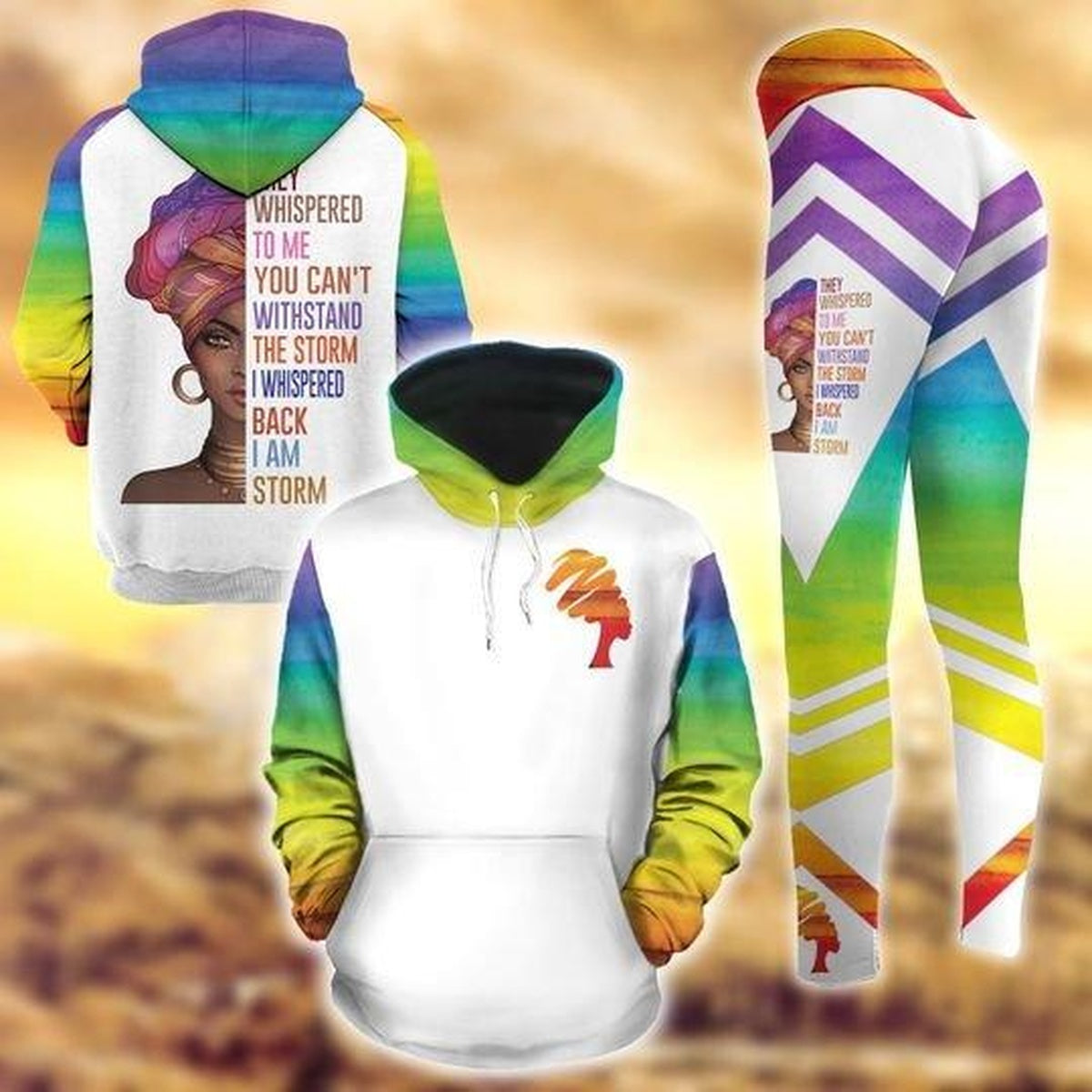 They Whispered To Me You Can’T With Stand Legging Hoodie, African Legging Hoodie