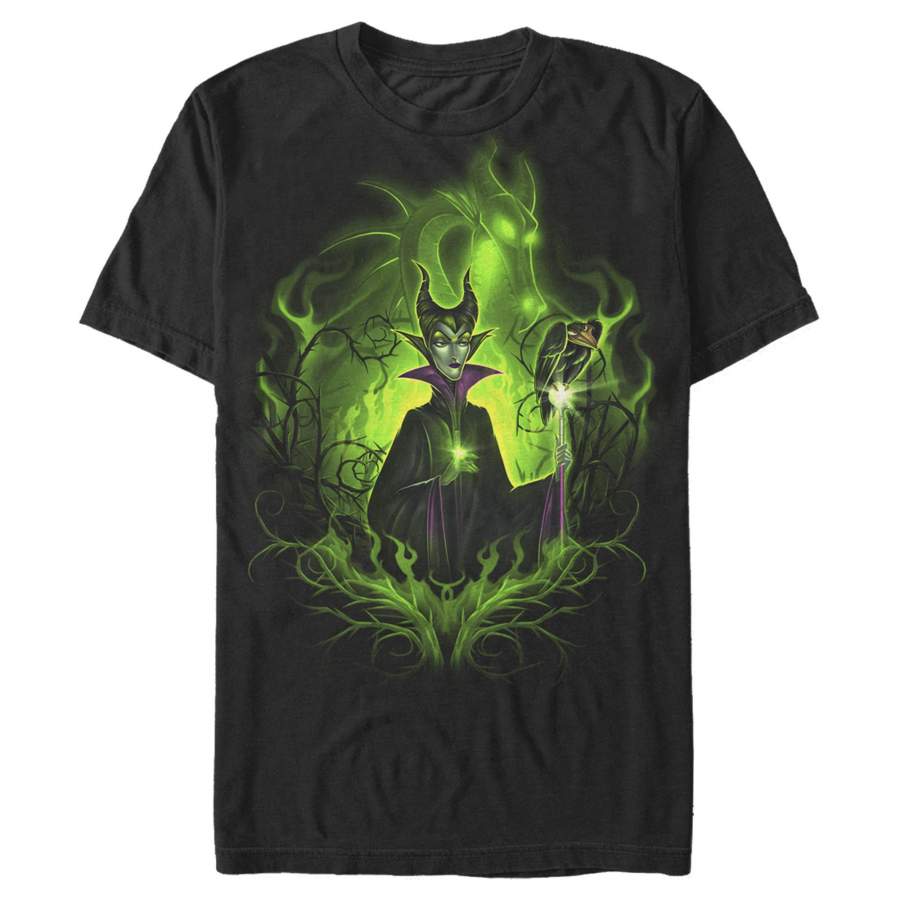 Sleeping Beauty Men’s Dark Detailed Maleficent  T Shirt