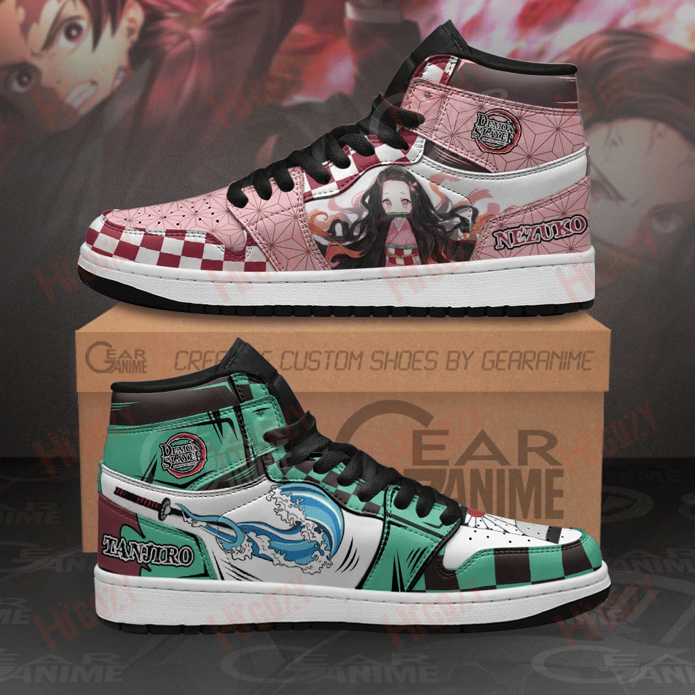 Tanjiro And Nezuko Sneakers Custom Demon Slayer Anime Shoes