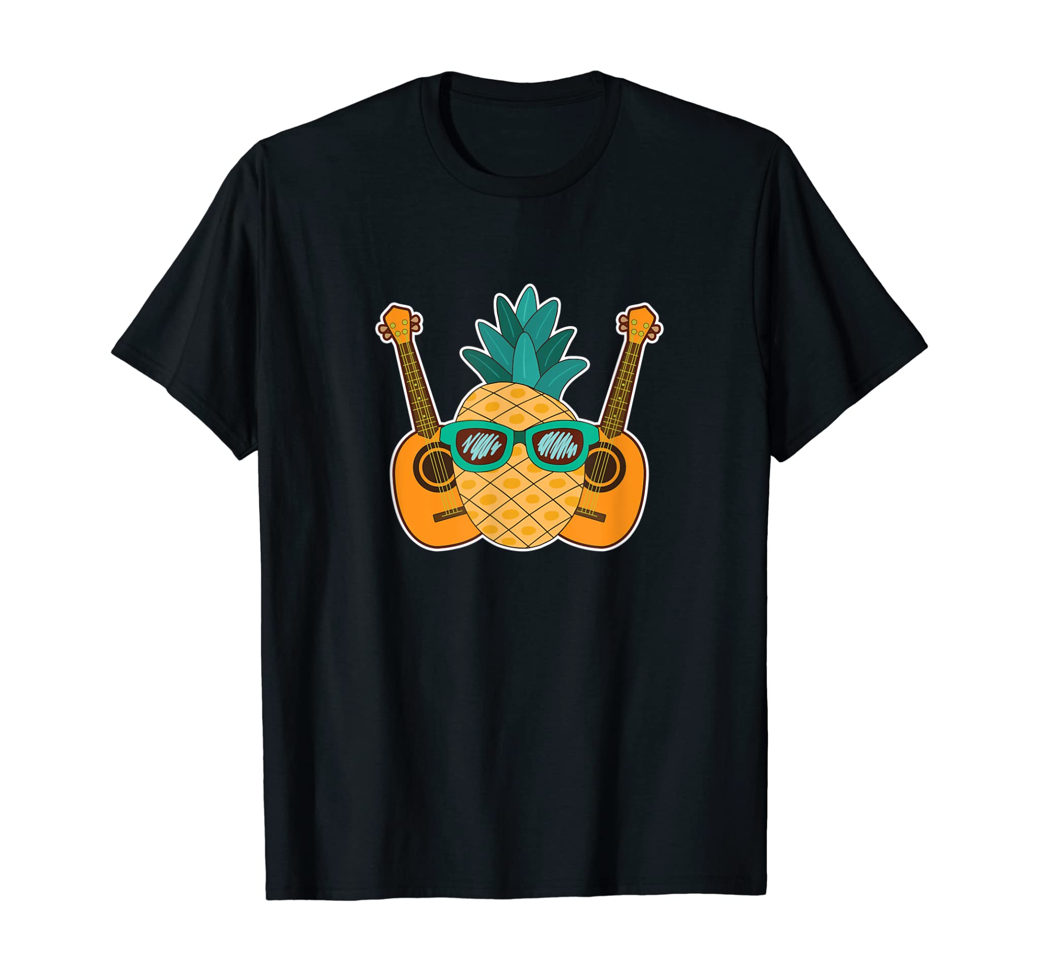 Pineapple Aloha Beaches Hawaii Ukulele Gift – Guitar T-Shirt