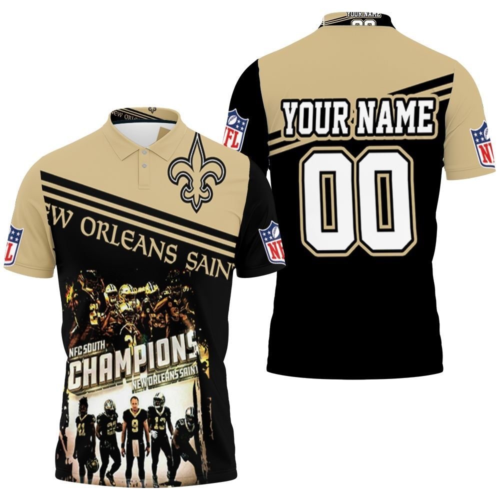 New Orleans Saints Nfc South Division Champions Personalized Polo Shirt