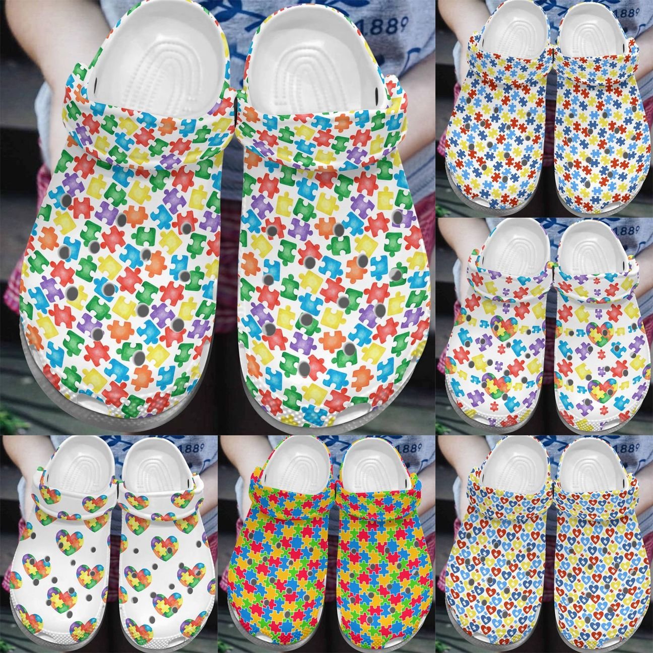 Autism Personalize Clog, Custom Name, Text, Fashion Style For Women, Men, Kid, Print 3D Autism Collection