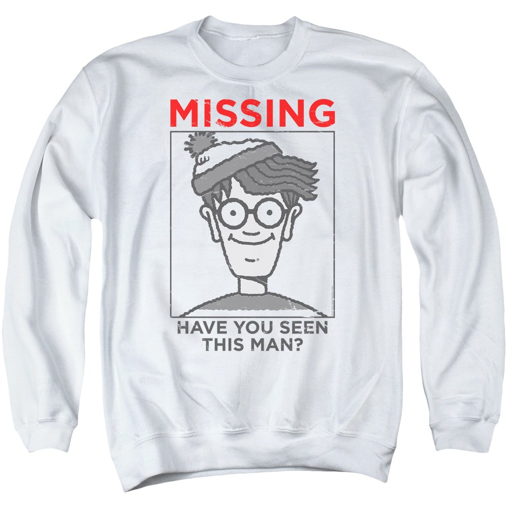 Wheres Waldo Missing Crewneck Sweatshirt White T-Shirt