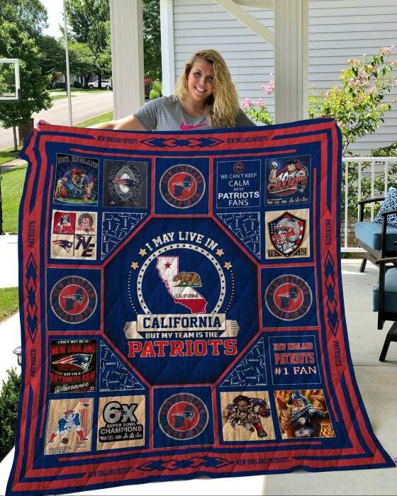 New England Patriots California 3D Quilt Blanket, Fleece Blanket