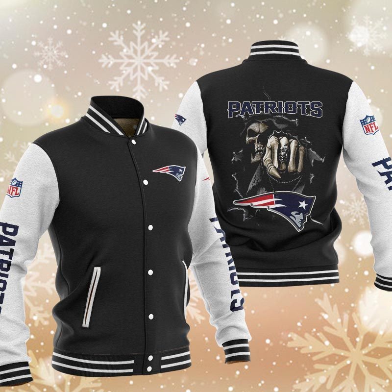 New England Patriots Black Edition Baseball Jacket