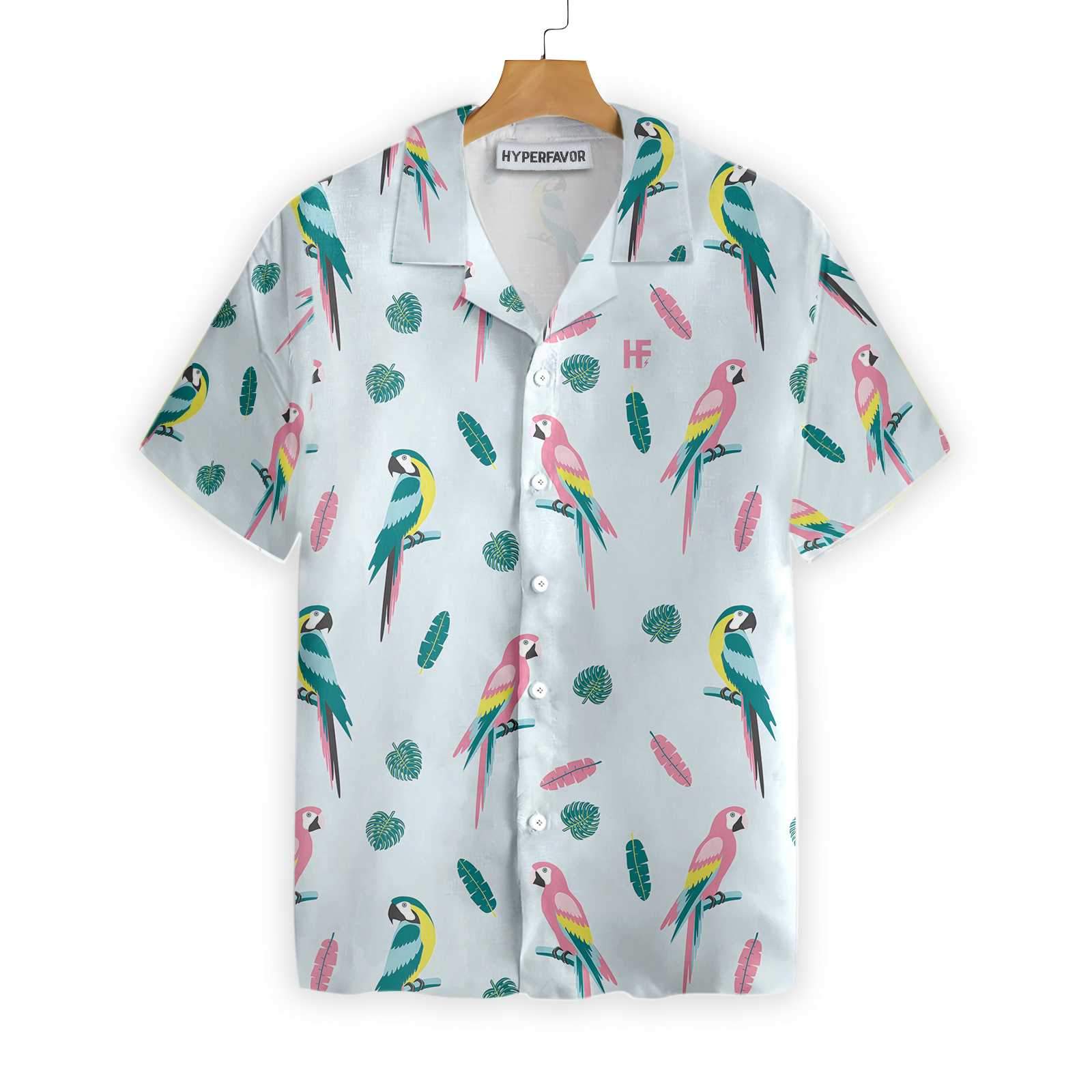 Parrot And Exotic Leaves Shirt Hawaii Ha77301