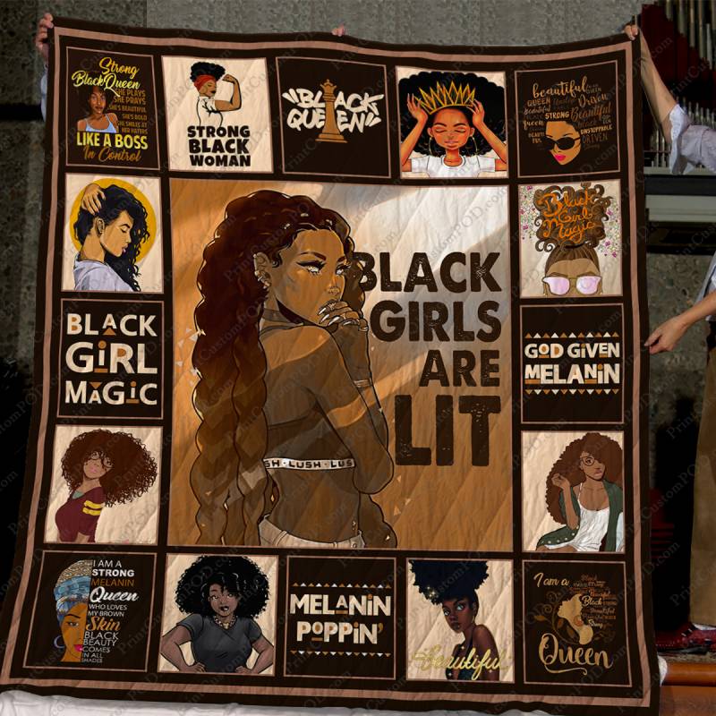 [TA] – Black Girl Magic Quilt Blanket