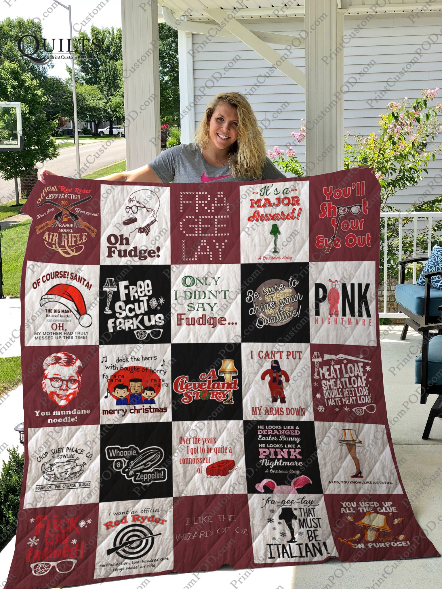 M- A Christmas Story T-Shirt Quilt Ver25