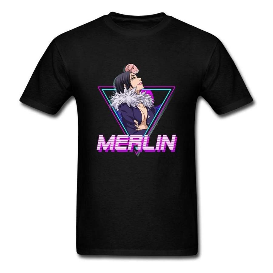 Seven Deadly Sins Merlin Aesthetic Clothing High Quality Men’S T Shirt