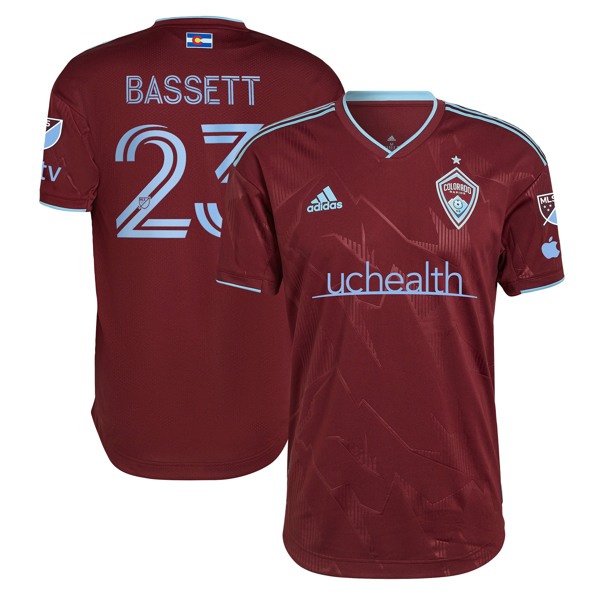 Cole Bassett Colorado Rapids 2023 Club Authentic Player Jersey – Burgundy