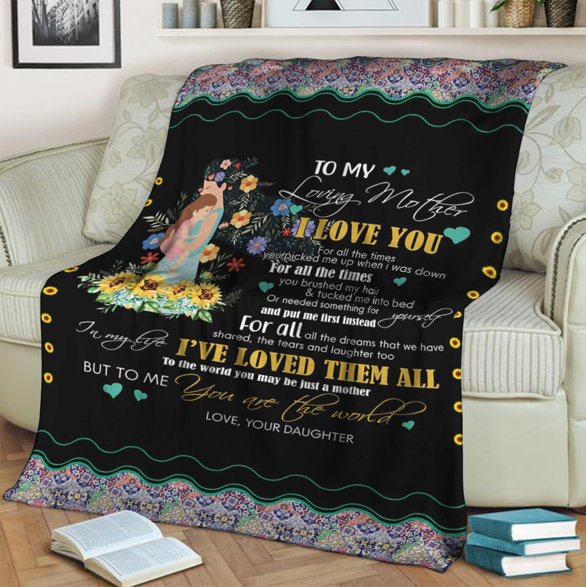 To My Mother I Love You For All The Times You Picked Me Up Fleece Blanket Gift For Family,Birthday,Parents,Mother,Mom Gift Home Decor Bedding Couch Sofa Soft And Comfy