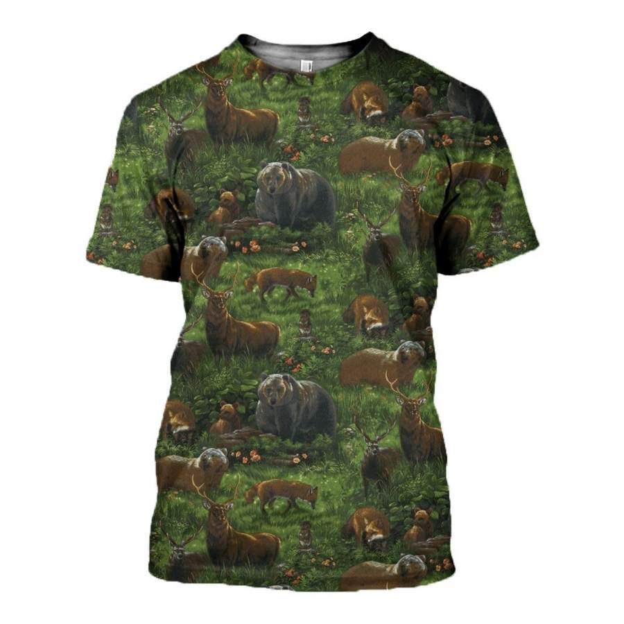 3D All Over Printed Hunting Animals Clothes