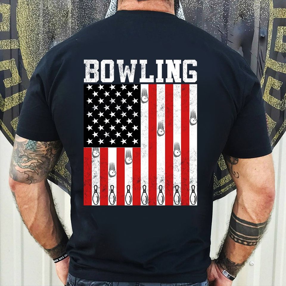 Bowling American Flag Standard/Premium T-Shirt