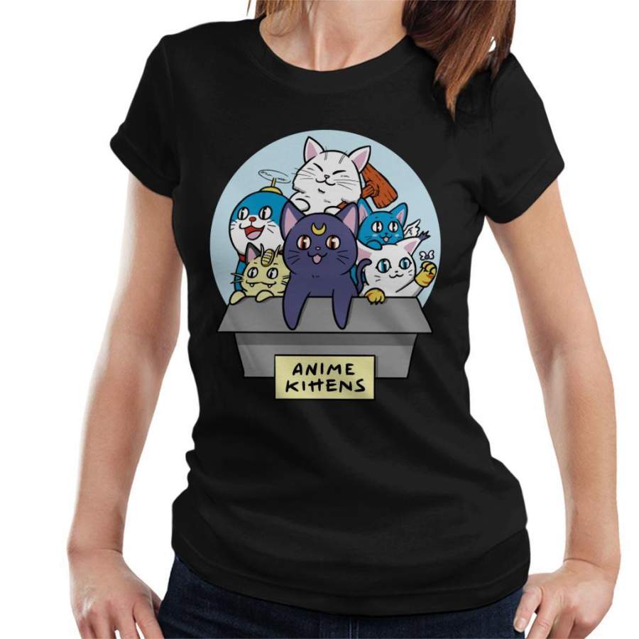 Anime Kittens In A Box Women’s T-Shirt