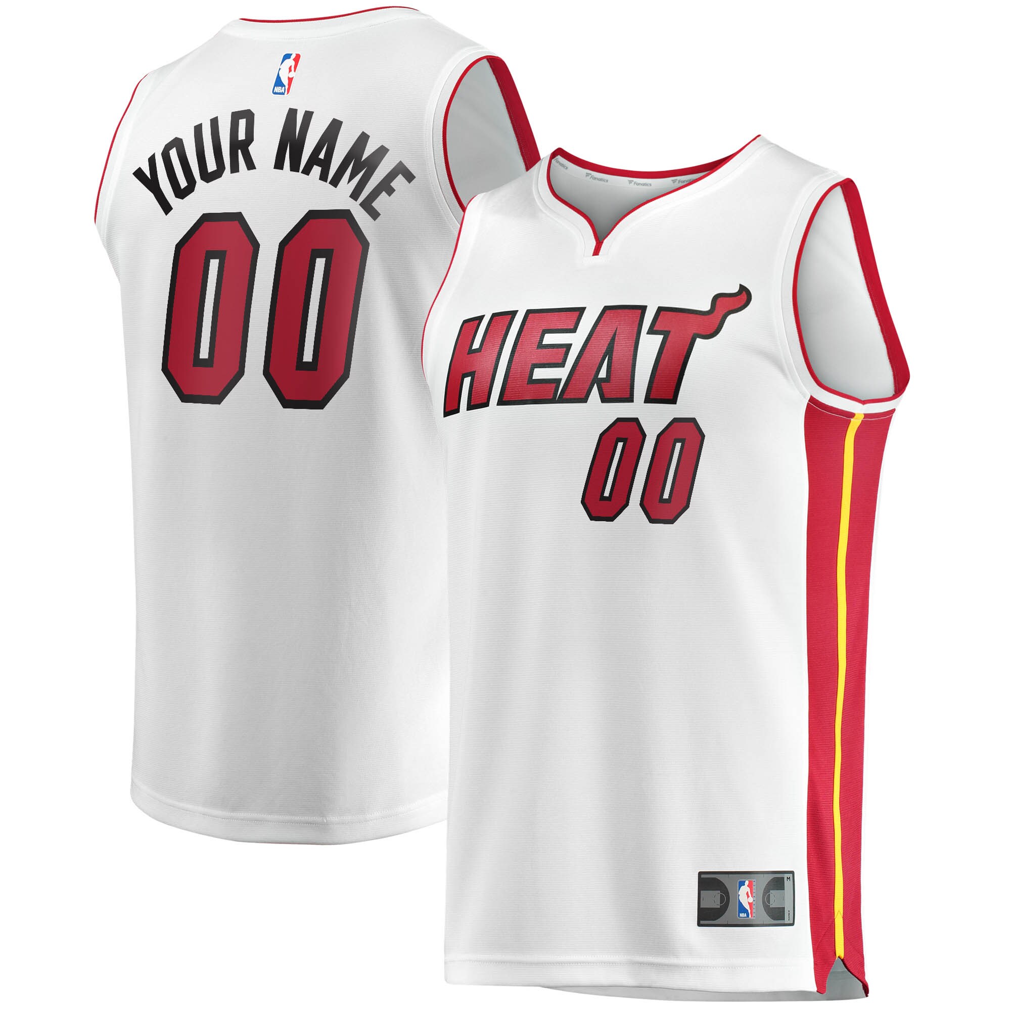 Miami Heat Youth Fast Break Custom Jersey White – Association Edition