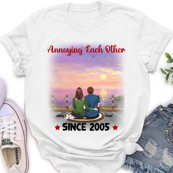 Custom Personalized Annoying Couple T-Shirt – Gift Idea For Couple – Annoying Each Other For Valentine’S Day