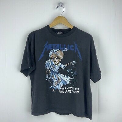 2003 Metallica Pushead Artimonde Vintage T-shirt   Black Metal Band Tee 4953