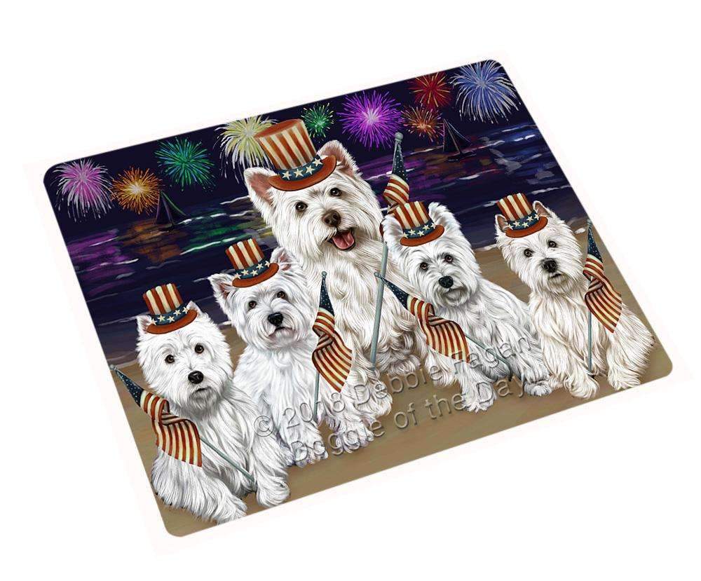 4Th Of July Independence Day Firework West Highland Terriers Dog Blanket Blnkt62319