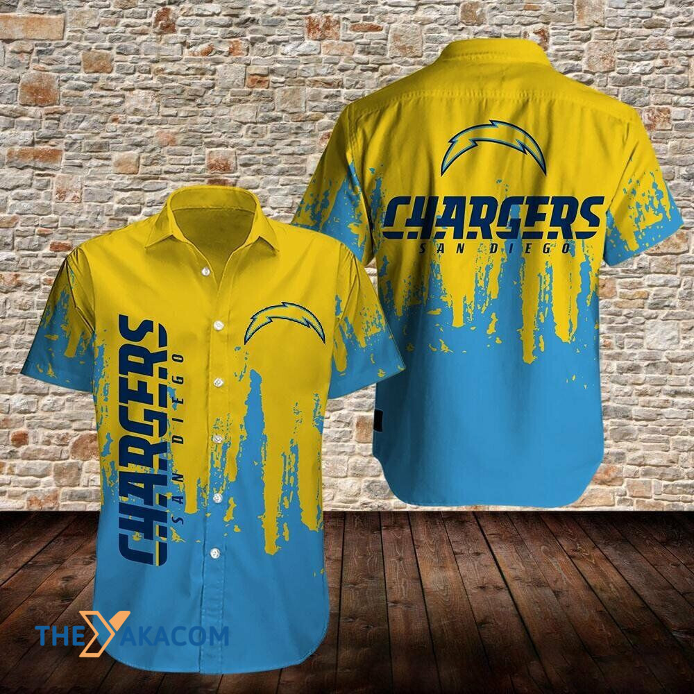 Los Angeles Chargers Two Tone Gift For Fan Short Sleeve Hawaii Shirt Ha30423