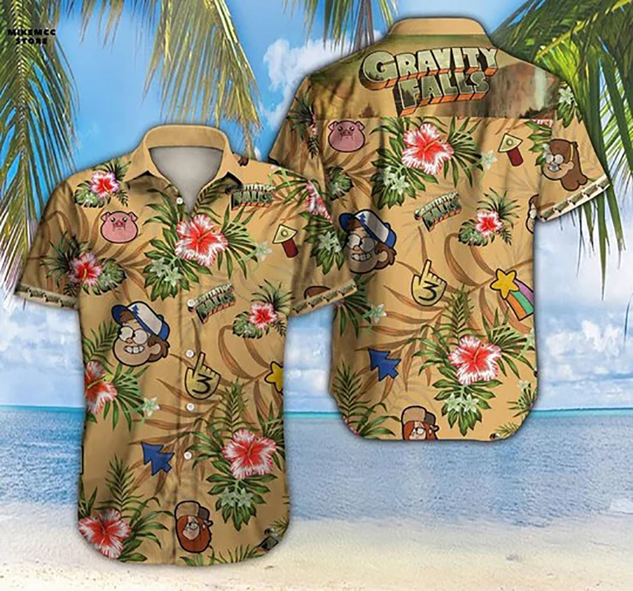 Gravity Falls Cartoon Network Hawaiian Shirt Aloha Beach Holiday 903 Casual Ha64643