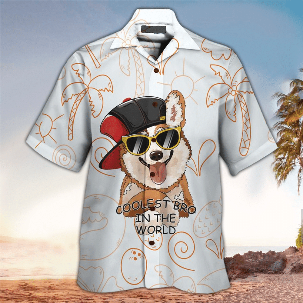 Corgi Hawaii Dog Button Up Shirt Aloha Ha69825