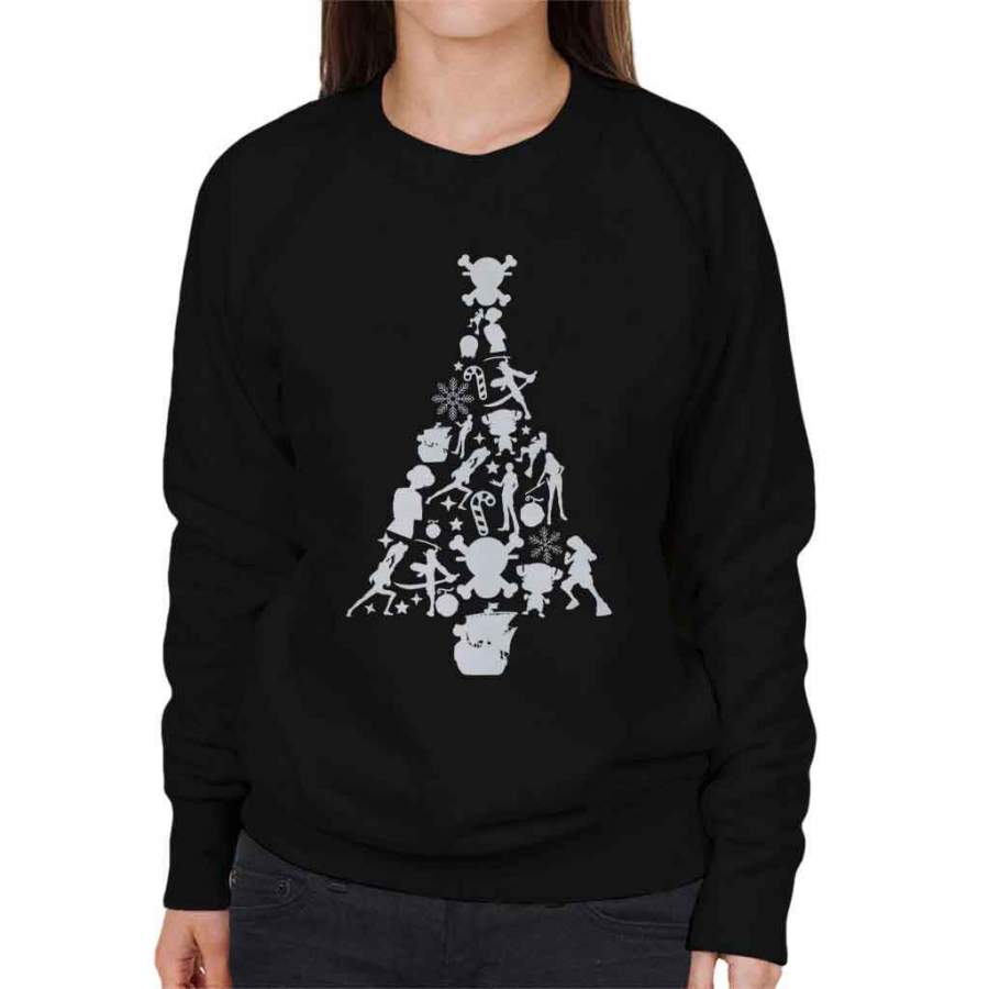 One Piece Christmas Silhouette Pattern Women’s Sweatshirt