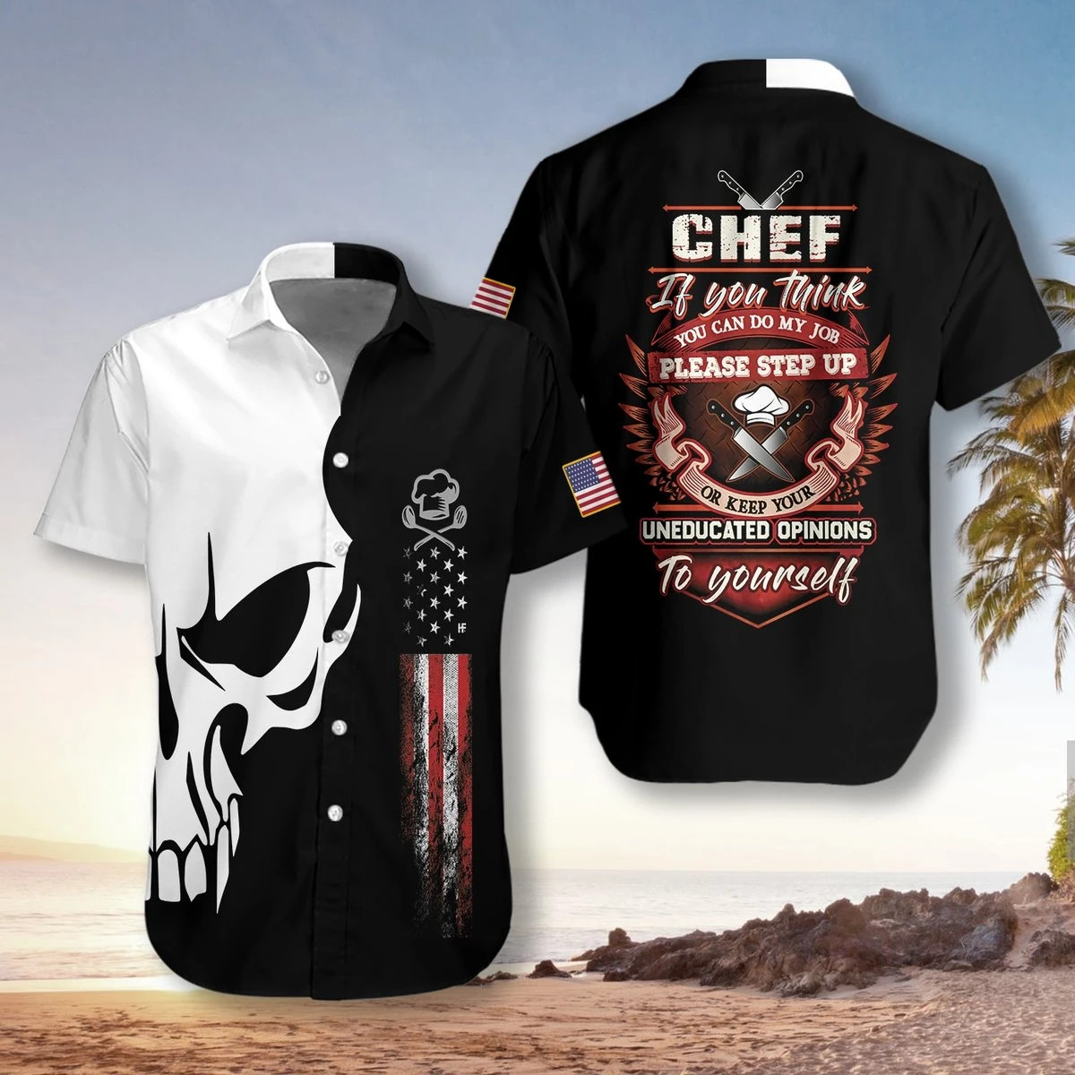 Chef Proud Skull Hawaii Shirt Unisex Adult Ha78634