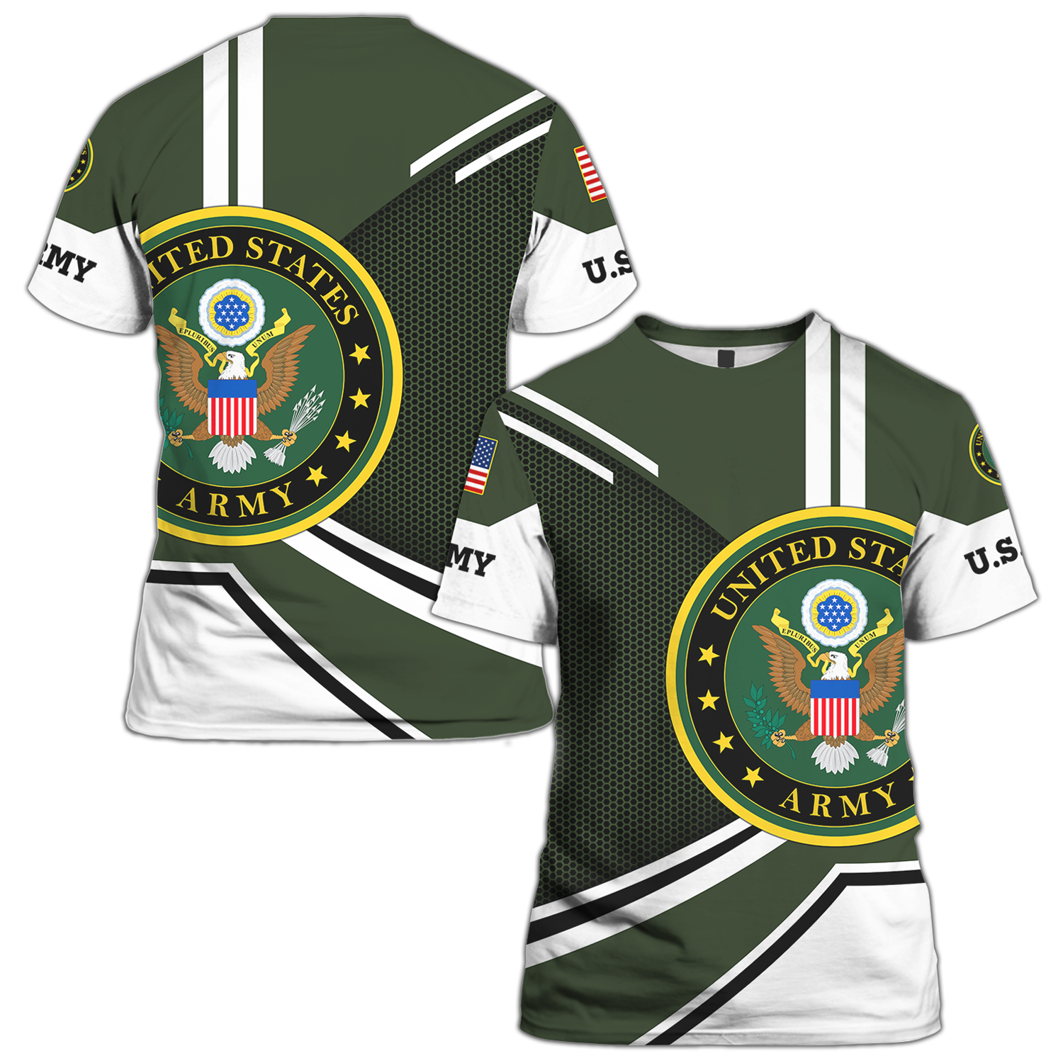 Us �Military Logo 3D All Over Prints Tshirt