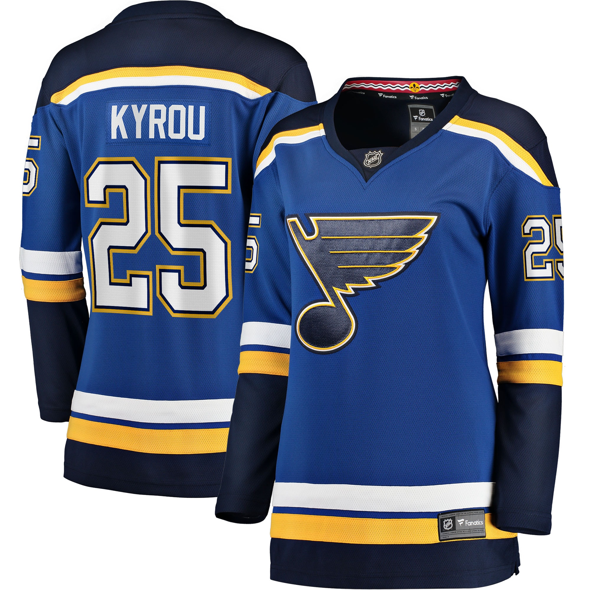 Jordan Kyrou St. Louis Blues Branded Women's Home Breakaway Player Jersey – Blue