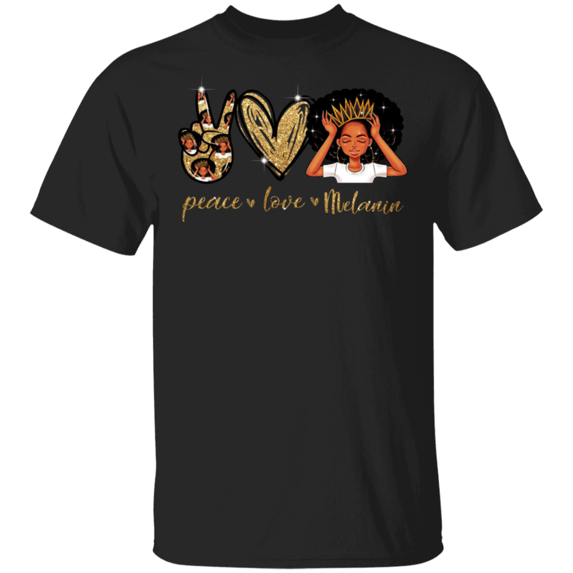 Peace Love Melanin Shirt Women Black History Month Shirt Black Queen Gift For Her