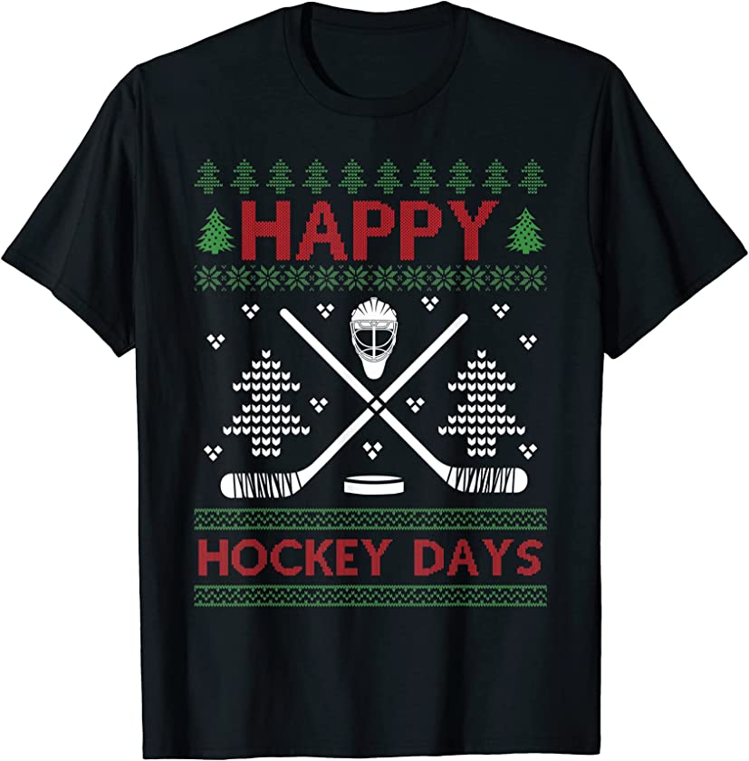 Ugly Christmas – Happy Hockeydays T-Shirt