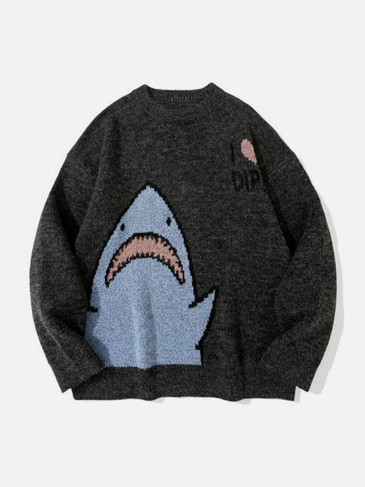 Talishko™ – Anime Shark Jacquard Sweater